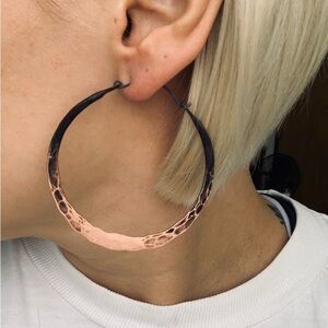 Copper Ombré Hoop Earrings